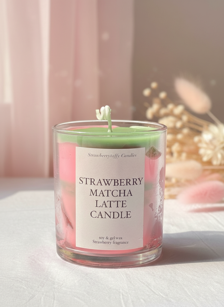Strawberry Matcha Latte Candle